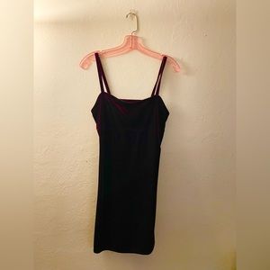 Maroon velvet-feel mini dress